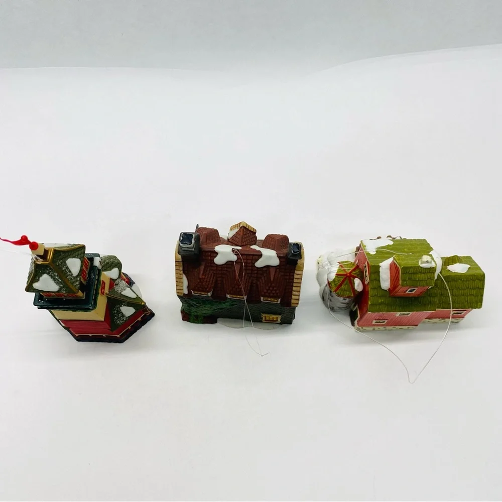 Department 56 Christmas Village Lot of 3 Ornament Dedlock Arms Santa Tower Barn